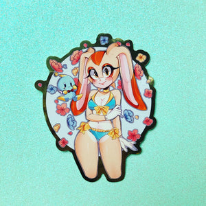 Bathing Suit Bunny Sticker