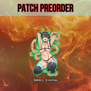 Fiery Cat Girl Velcro Patch PREORDER