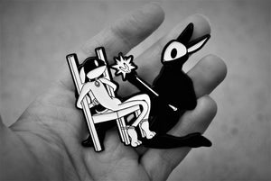 Sparks of Joy BB Bunnies Soft Black and White 2.5 inch Enamel Pin